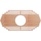 Ekena Millwork Chrysler Wood Fretwork Pierced Ceiling Medallion, Cherry, 24"W x 12"H x 6 1/4"ID x 3/8"T CMWP24X12X0375CSCH - alternate 1